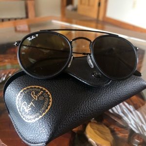 Round Double Bridge Ray-Bans POLARIZED